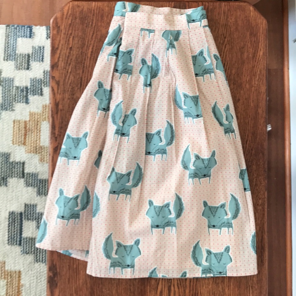 Anthropologie Comme Toi Fox Zip Skirt